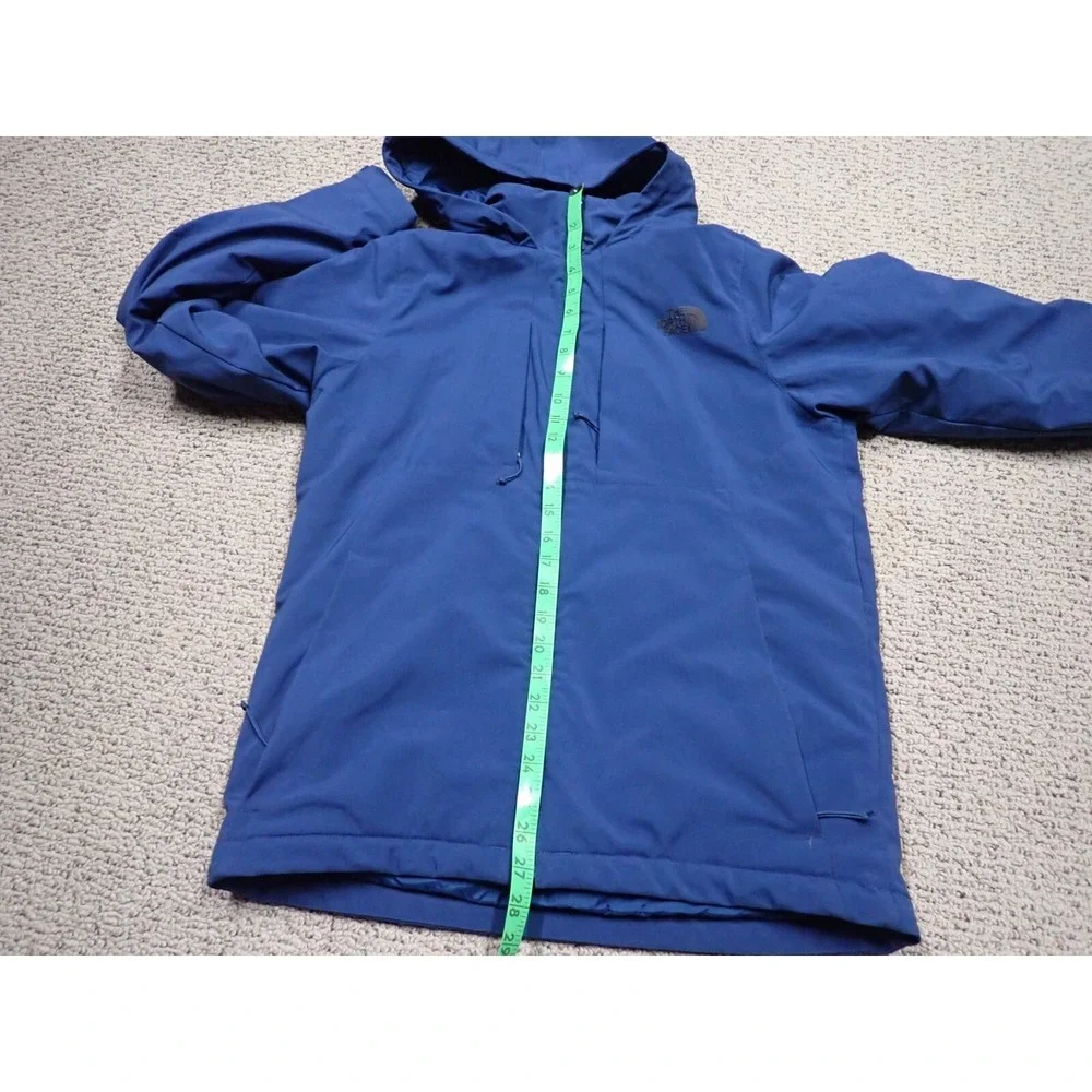 The North Face WindWall Jacket Mens Small Blue Excellent Hooded Softshell Zip